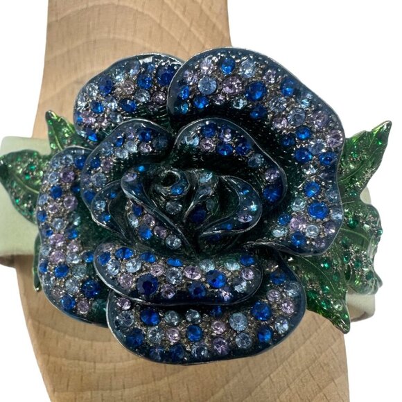 Rare Gianmarco Lorenzi Crystal Flower Wooden Platform Mules Sandals 6 Maximalist - Picture 3 of 16